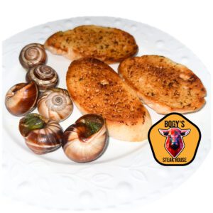 Garlic Butter Snails (Escargots) with Garlic Bread