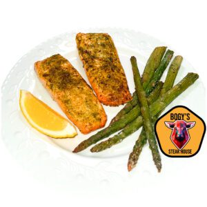 Premium Norwegian Salmon Fillet with Asparagus & Lemon